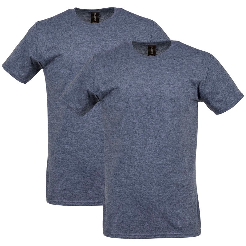 Gildan Adult Softstyle Cotton T-Shirt, Style G64000, Multipack, Dark Heather (2-Pack), 3X-Large - Image 1